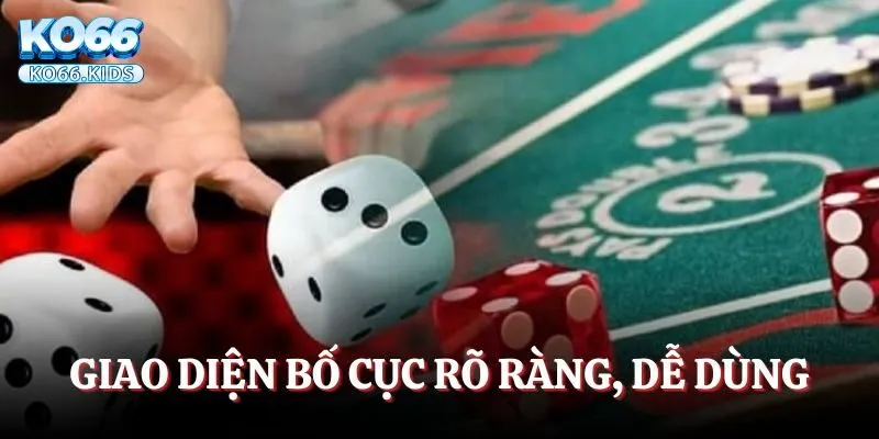 Xóc Đĩa KO66 - Trò Chơi Dân Gian Trúng Lớn Trong Tích Tắc 2 Giao diện bố cục rõ ràng, dễ dùng